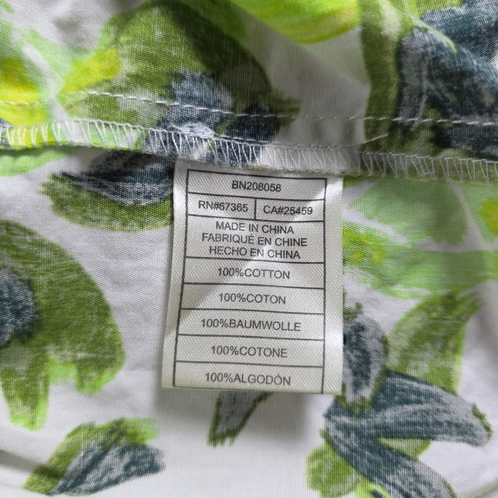 Steve Madden Women Small Green Lime Citrus Print Maxi Dress Tiered Cotton Boho - Picture 7 of 9